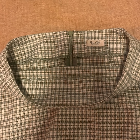 Gingham Sage Green Skirt - Picture 4 of 4
